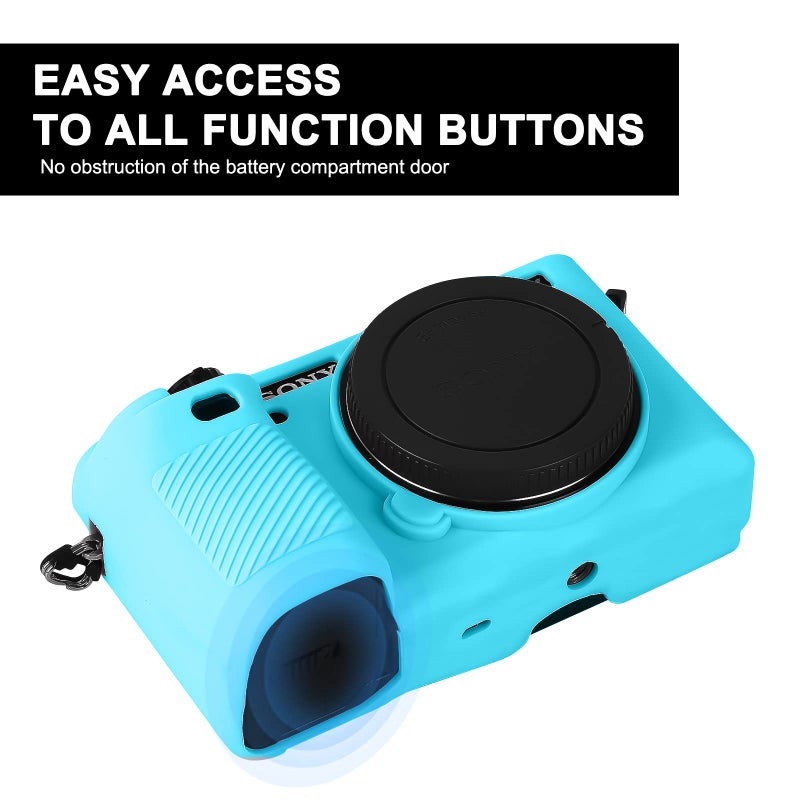 Easy Hood Case for Sony Alpha A6000 ILCE-6000 Digital Camera, Anti-Scratch Soft Silicone Housing Protective Cover Protector Skin (Blue) - Image 4